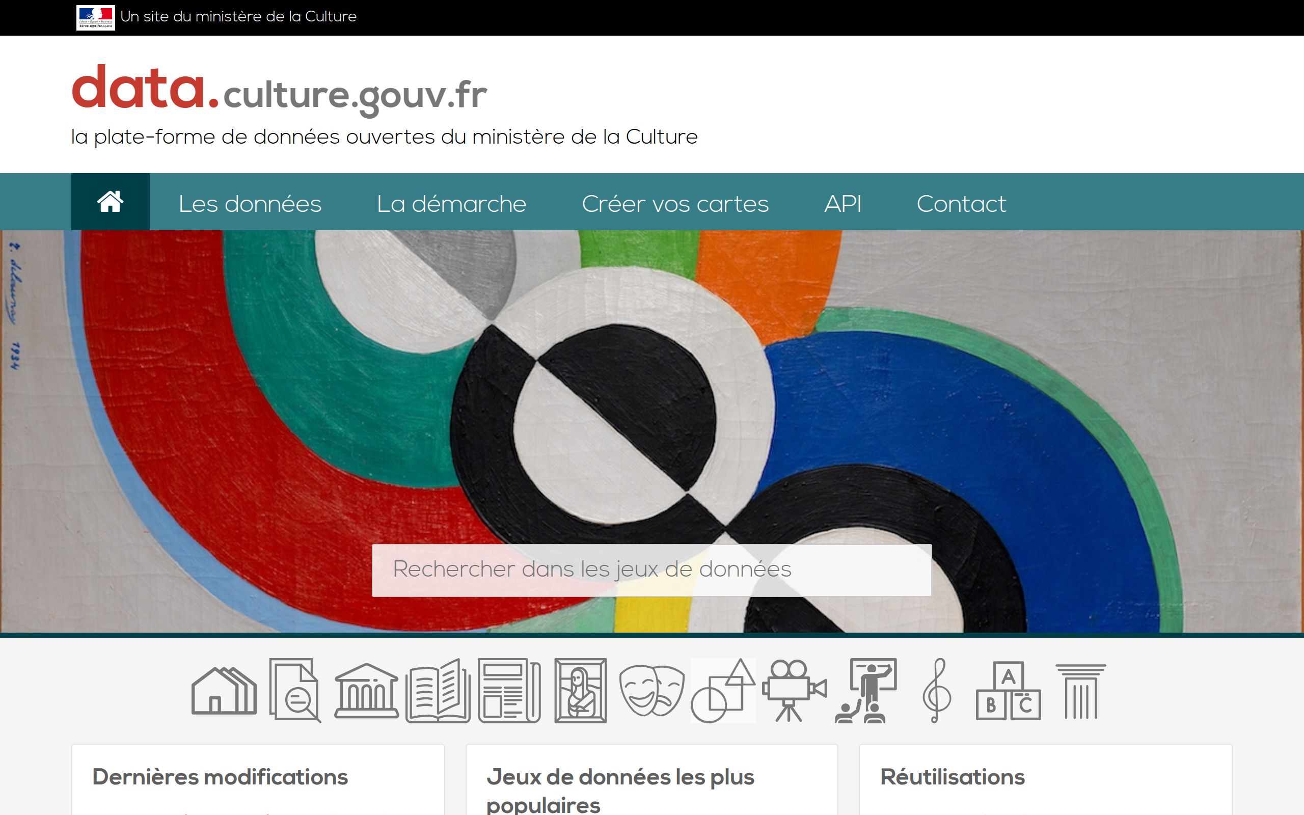 Copie d'écran de https://data.culture.gouv.fr