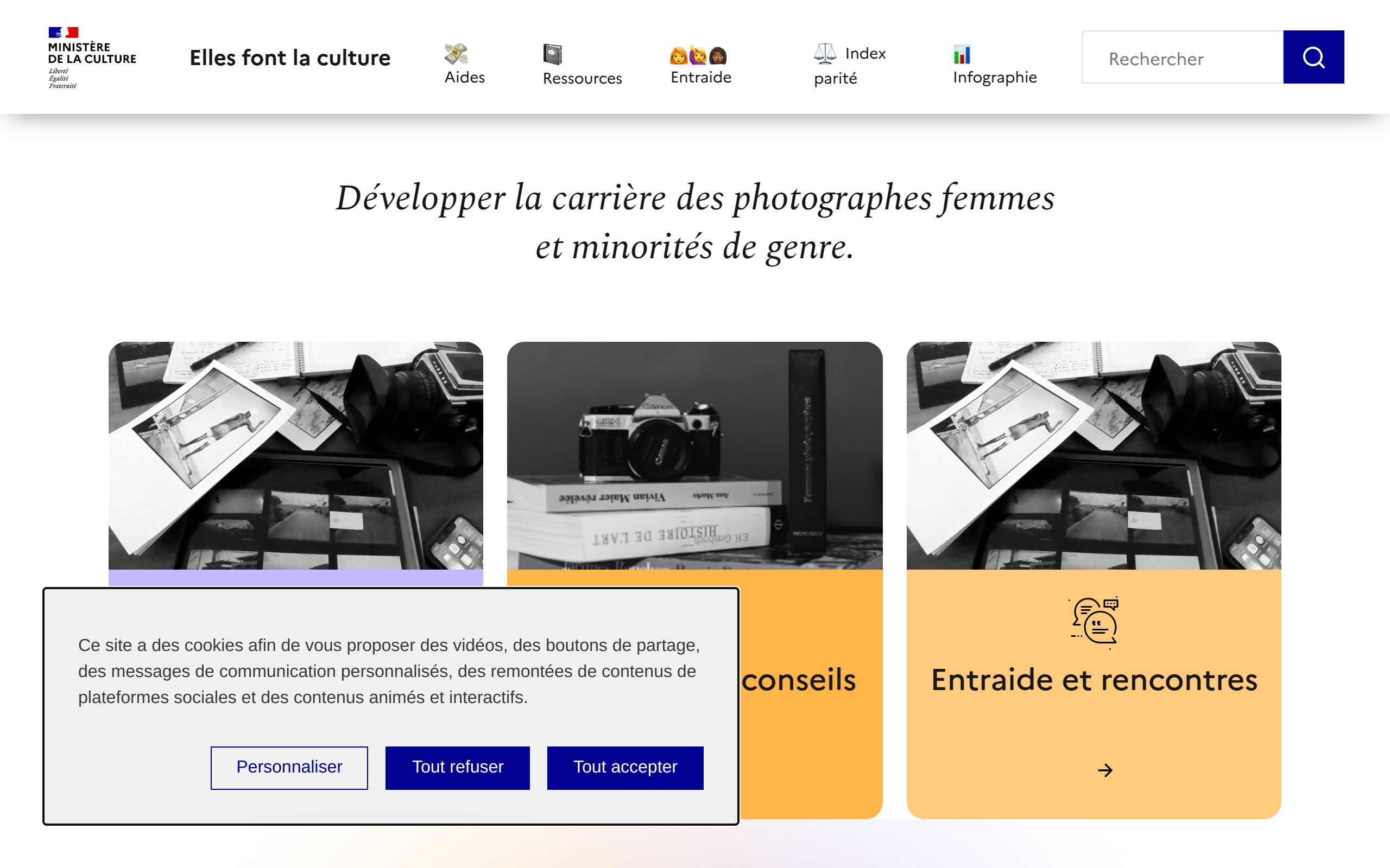 Copie d'écran de https://ellesfontla.culture.gouv.fr/